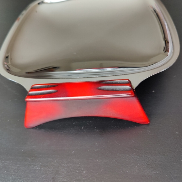 Glo Hill - Gourmates small square cake serving tray with red bakelite hanlles - Picture 10 of 12